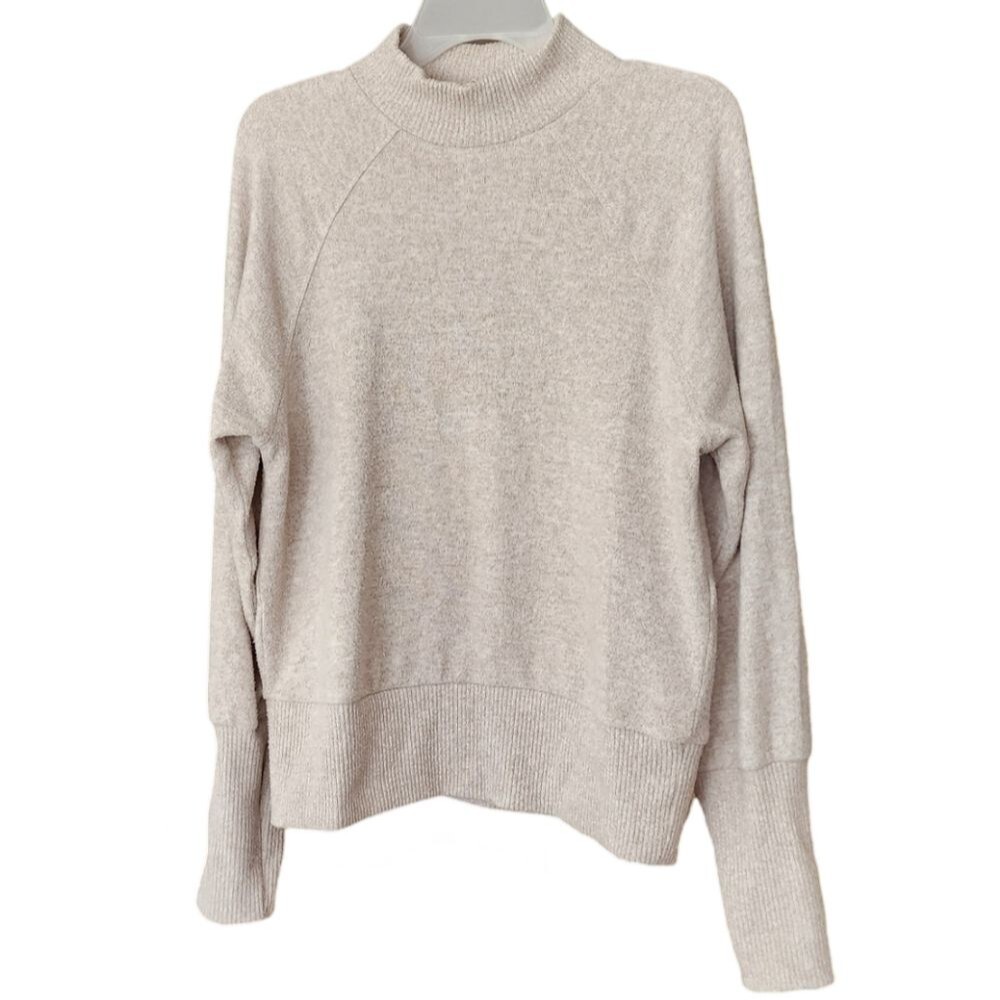 Maeve by Anthropologie Tan Marled Mock Neck‎ Sweater Women's Small